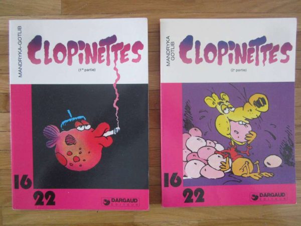 Lot de 2 BD 16/22 Clopinettes Mandryka-Gotlib (1980)