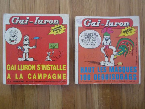 Lot de 2 BD poche Gai-Luron, anciennes éditions 1974-75