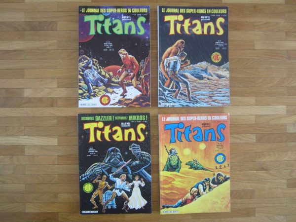 Lot de 4 comics Marvel Titans, anciennes éditions 1981-82