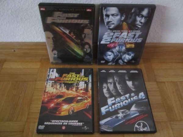 Lot 4 DVD Fast & Furious, 2 fast 2 furious, Tokyo Drift, 4 