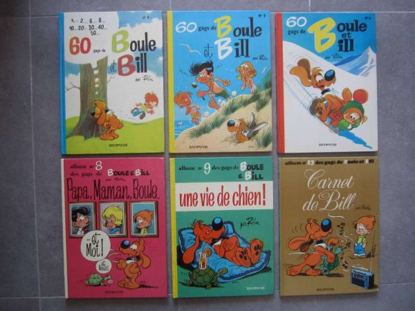 Lot de 6 BD Boule et Bill anciennes éditions (1976/77)