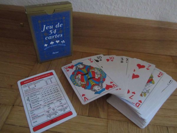 Jeu de 54 cartes luxe (belote, piquet, manille)