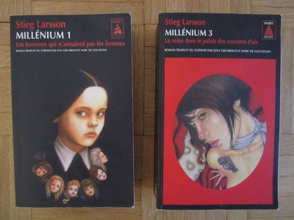 Lot 2 livres de poche Millénium 1 et 3, Stieg Larsson