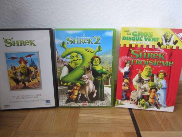Lot de 3 DVD Shrek (dont 2 double DVD)