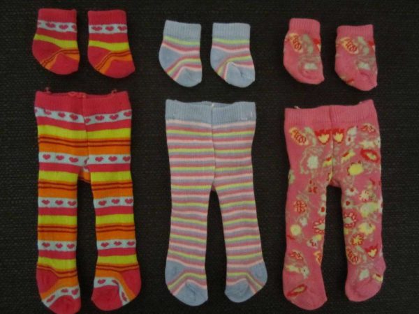 Lot de 3 collants et chaussettes Heless pour poupée (Neuf)