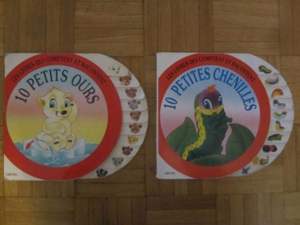 Lot 2 livres cartonnés: Les livres qui comptent et racontent