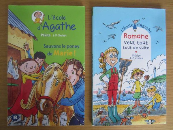 Lot de 2 livres : L'école d'Agathe, Pakita et J.-P. Chabot