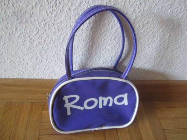 mini sac violet (environ 15 x 10.5 x 4 cm) : selon photo