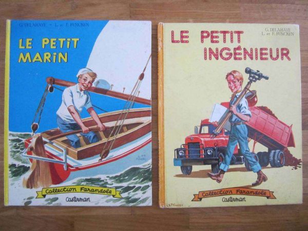 Lot de 2 livres vintage Le petit marin + le petit ingénieur