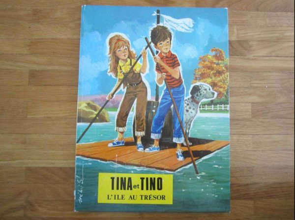 Livre vintage Tina et Tino : L'île au trésor