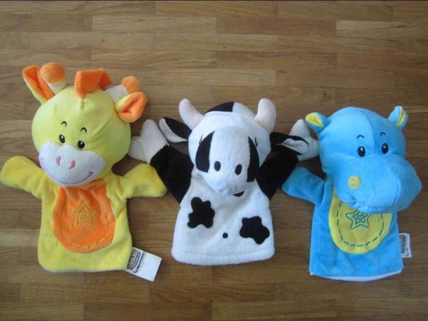 Lot de 3 doudou-marionnettes (d'occasion).