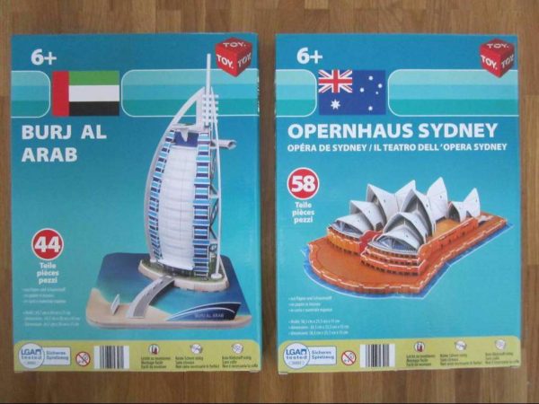 Puzzle 3D - Maquette en papier et mousse : CHF 10.-/pce
