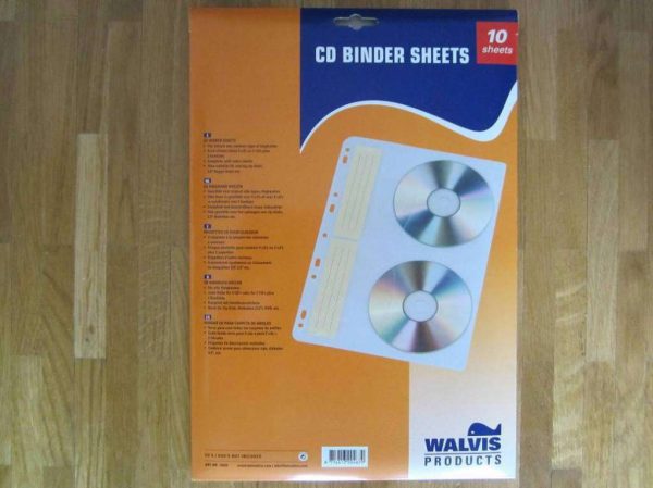 Pochettes CD pour classeur (paquet de 10 feuilles) neuf.