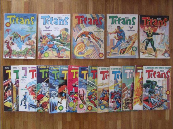 Lot de 20 bimensuels Titans, anciennes éditions 1977-82.