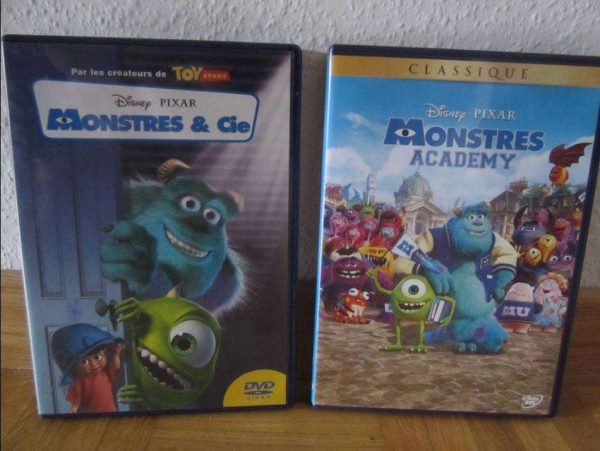 Lot 2 DVD Disney Pixar : Monstres & Cie + Monstres Academy