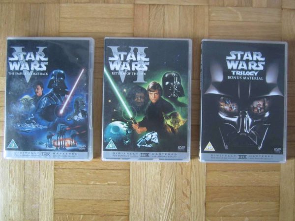 Lot de 3 DVD Star Wars V, VI et Trilogy Bonus Material