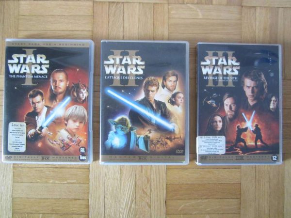 Lot de 3 doubles DVD Star Wars I, II et III