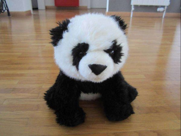 Peluche panda assis (env. 21 cm)