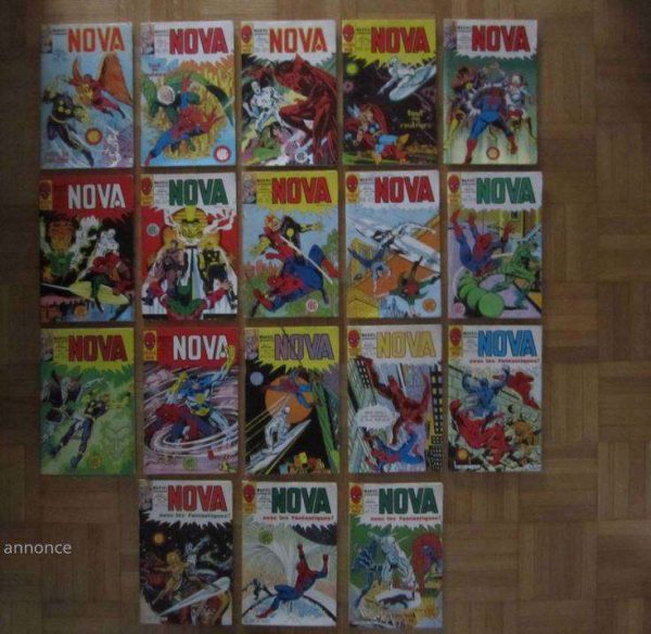 Lot de 18 mensuels NOVA, anciennes éditions 1978-80.