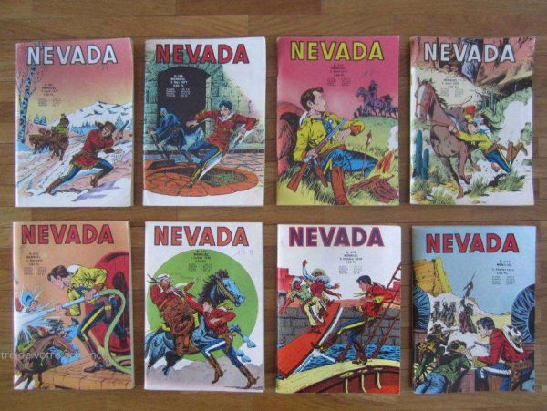Lot de 8 BD mensuel NEVADA anciennes éditions (1977-79)
