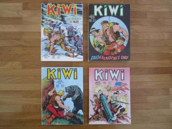 Lot de 4 BD mensuel KIWI anciennes éditions (1977-78)