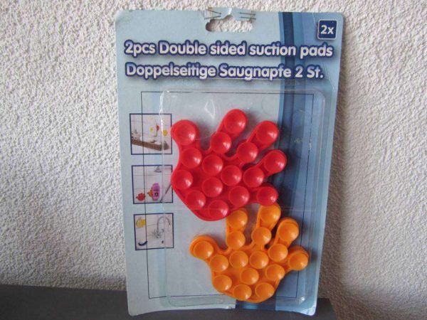 Lot de 2 ventouses double face "main" NEUF, emballé