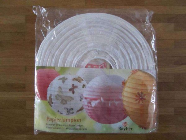Lampion de papier Rayher, diam. 30 cm (NEUF).