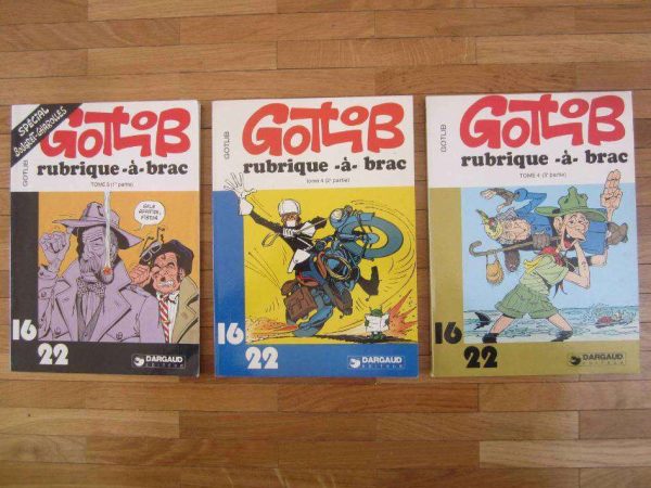 Lot de 3 BD 16/22 Gotlib rubrique-à-brac.