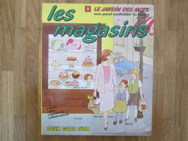 Livre cartonné "Le jardin des mots : les magasins" (1987)