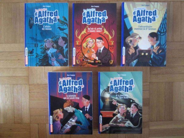 Lot de 5 livres Les enquêtes d'Alfred et Agatha - poche (NEUFS)