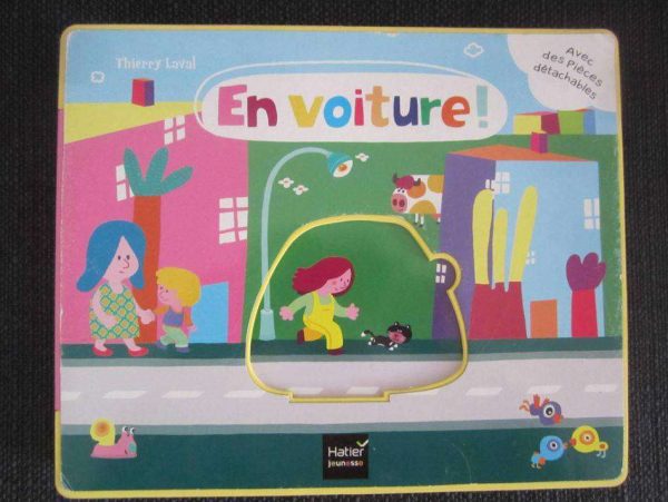 Livre mousse/carton : En voiture ! avec pièces détachables