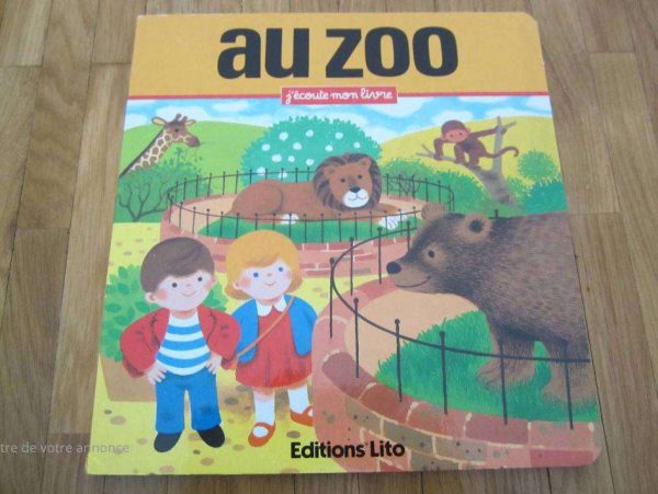 Livre cartonné "au zoo, j'écoute mon livre" (en bon état)