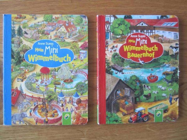Lot de 2 petits livres : Mein Mini Wimmelbuch, Anne Suess