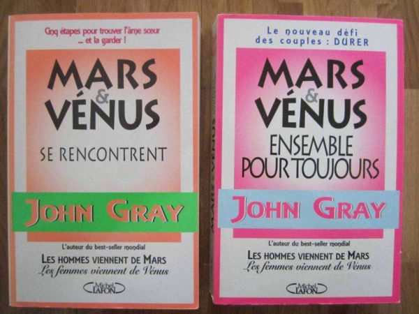 Lot de 2 livres Mars & Vénus, de John Gray