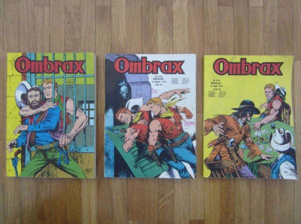 Lot de 3 comics mensuel Ombrax anciennes éditions (1978)