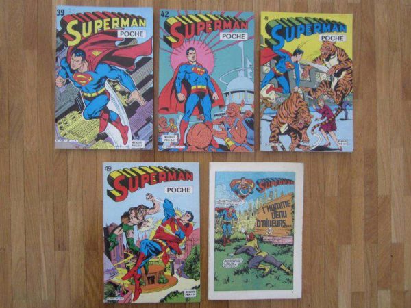 Lot de 5 Superman Poche, anciennes éditions 1978-81