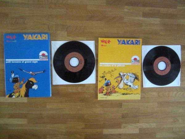 Livre & disque 45 tours YAKARI récré A2, casterman 1983