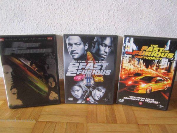 Lot de 3 DVD : Fast & Furious, 2 fast 2 furious, Tokyo Drift