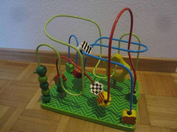 Jouet en bois : boulier colimaçon / labyrinthe (d'occasion)