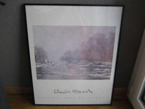 Poster Claude Monet avec cadre noir 50 x 60 cm (d'occasion)