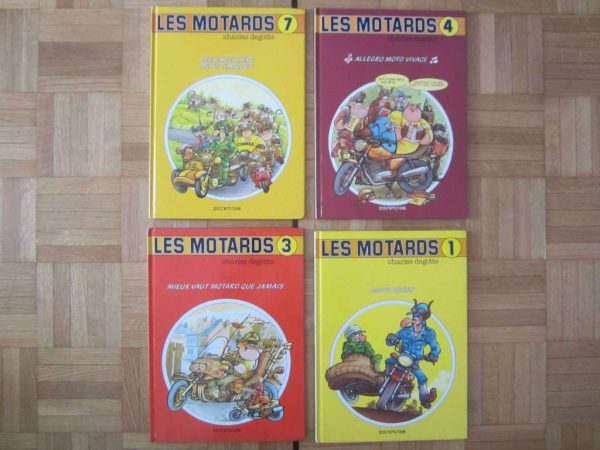Lot de 4 BD Les motards, Charles Degotte (d'occasion)