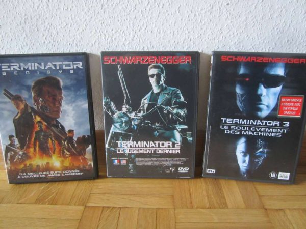 Lot de 3 DVD : Terminator Genisys, 2 et 3 - Schwarzenegger