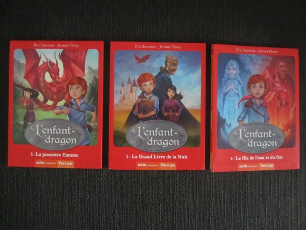Lot de 3 livres L'enfant-dragon - AUZOU romans, Pas à pas