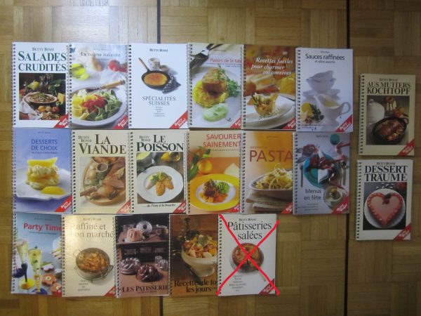Livres Betty Bossi (en bon état) : CHF 8.-/pce