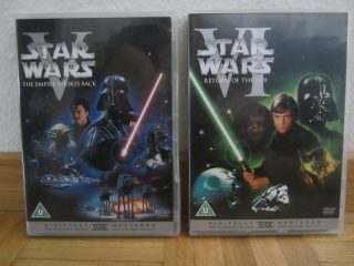 Lot de 2 DVD Star Wars V & VI (en anglais)